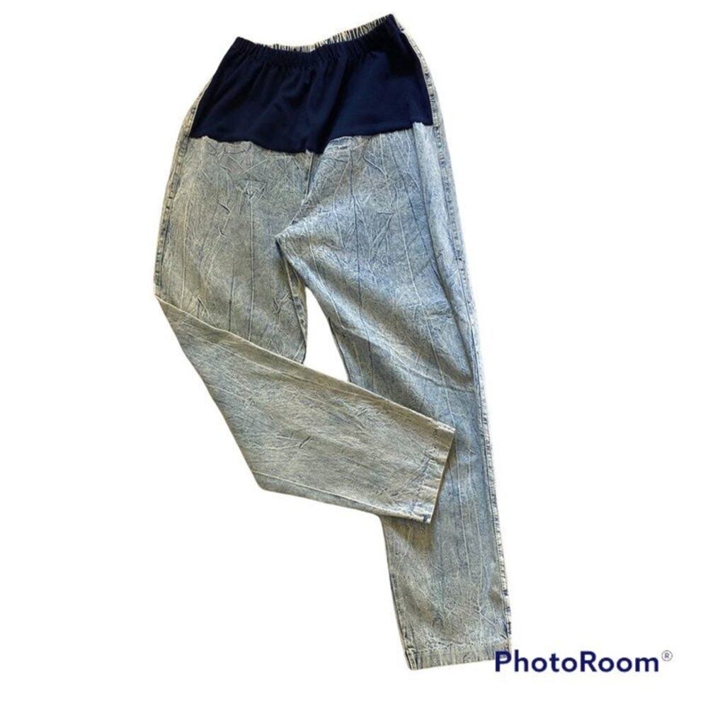 Vintage 80s 90s Special Edition Ltd Acid StoneWash Maternity Jeans Size 14